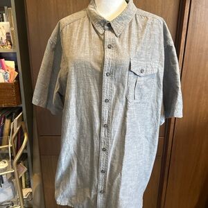 Casual Gray Button Down Shirt for Men 2X-Large Sherpa Adventure Wear